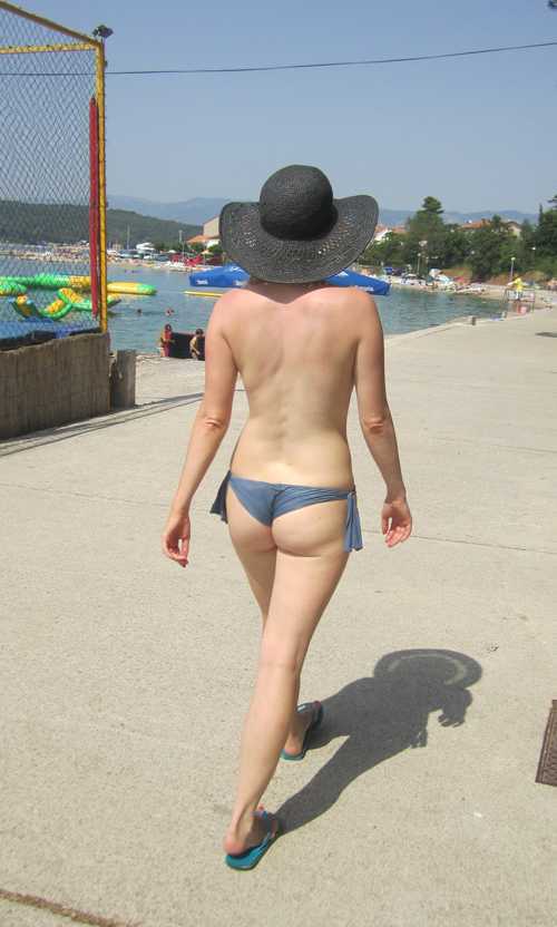 Topless at the Beach Dare