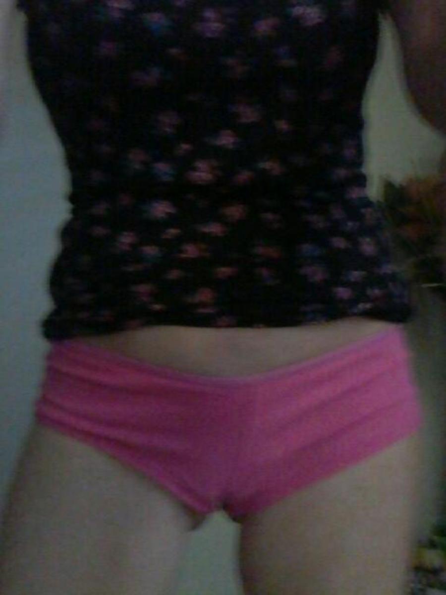 Mature Wife in Pink Shorts Panties - Sexy Amateur Dare