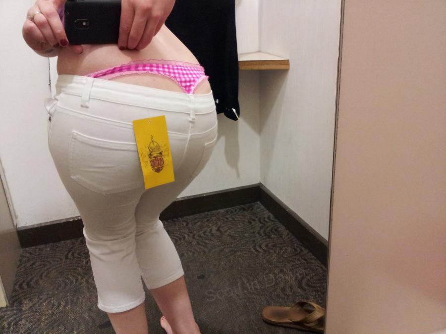 Whale Tail in Change Room Dare!