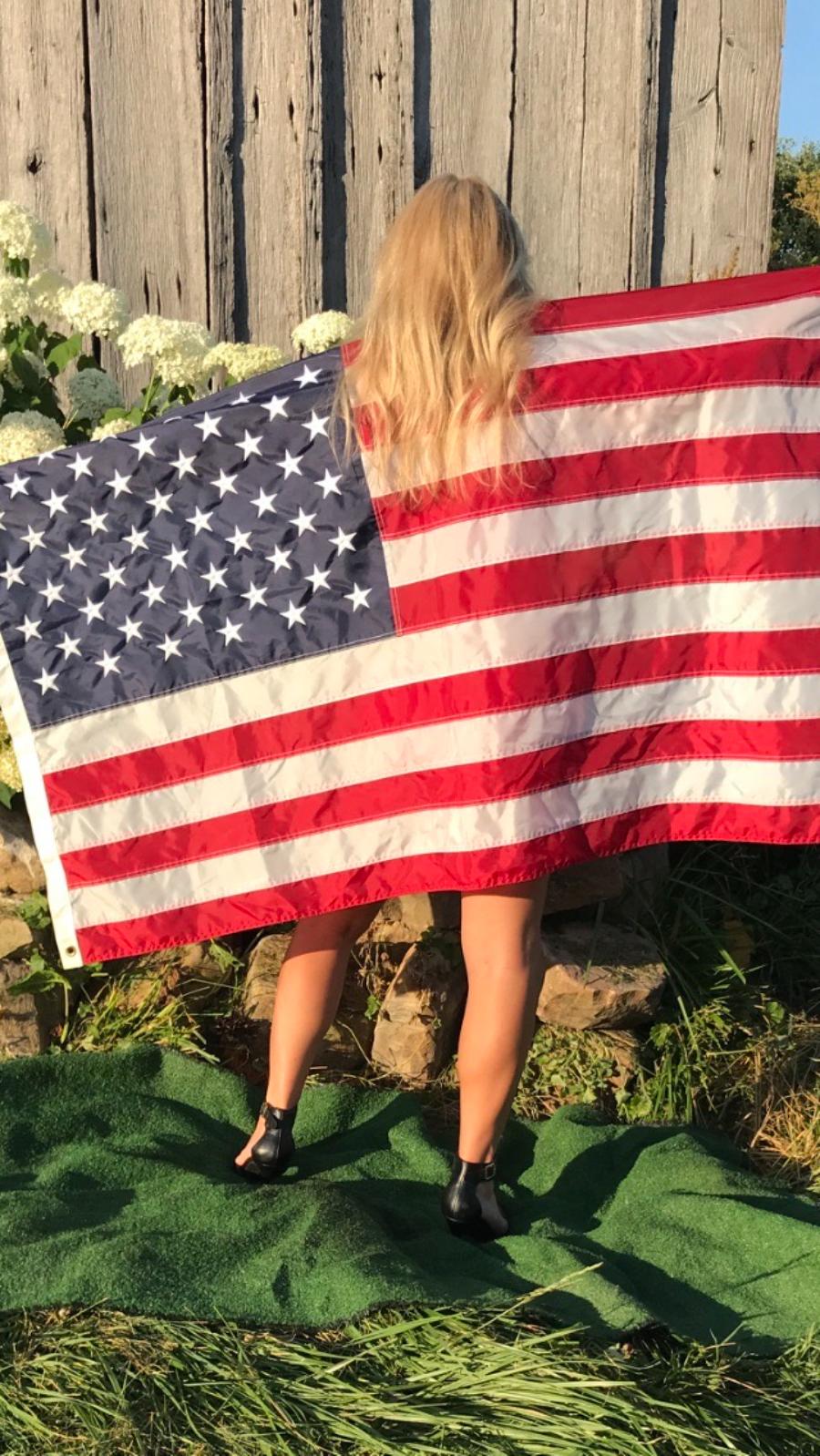 Wife in American Flag! - Sexy Amateur Dare