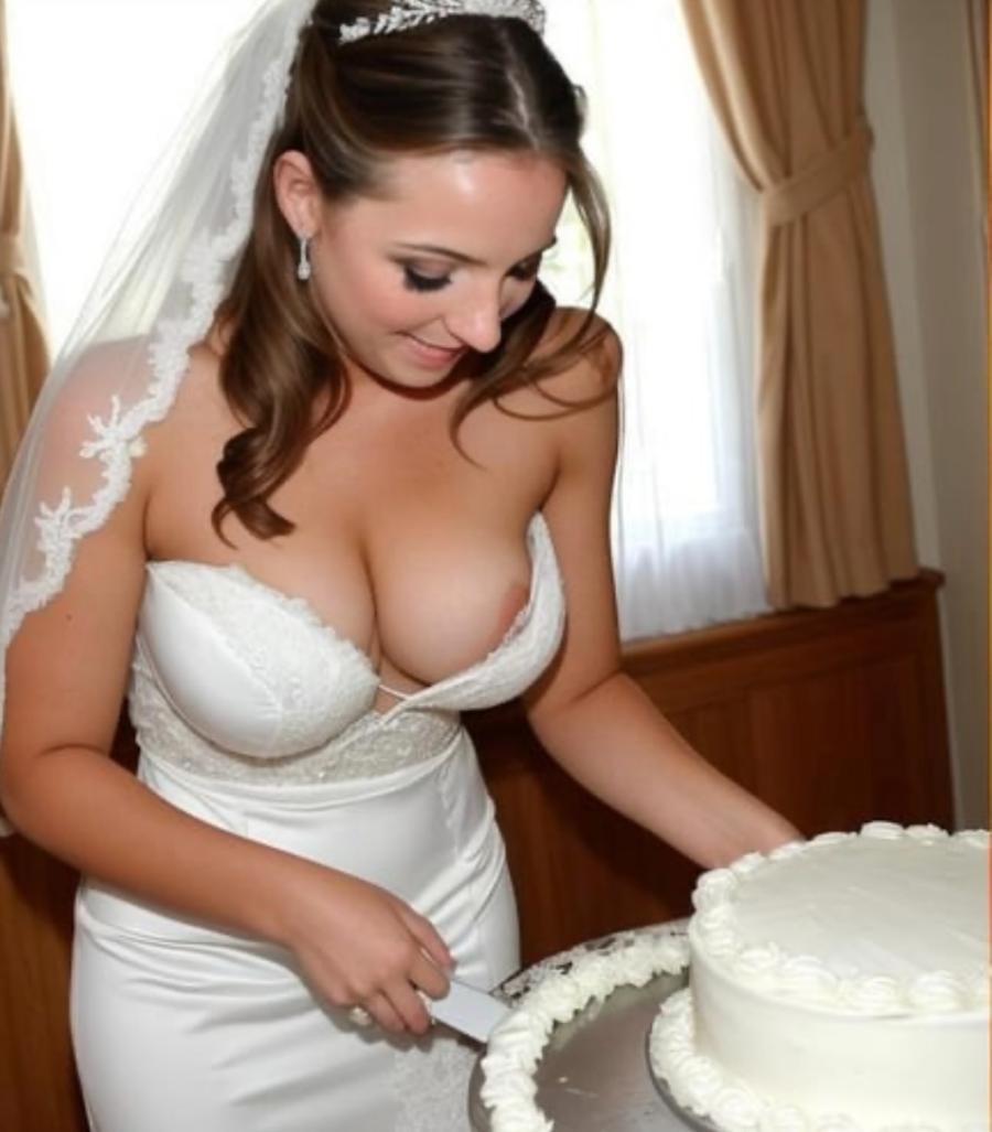 Hot Nude Brides - Sexy Bride with a Nipple Slip